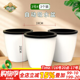 德沃多肥料自动吸水盆3号*3花盆懒人盆可储水创意简约家庭阳台树脂花盆种菜