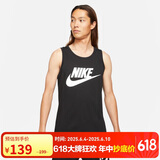 耐克男子运动背心TANK ICON FUTURA运动服AR4992-013 黑色 XL