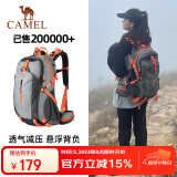 骆驼（CAMEL）登山包户外男女运动双肩包防水旅游徒步爬山旅行书包  灰色
