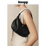 古良吉吉棒球腋下包小号手提单肩包女斜挎包包包女黑色休闲包2025年新款 黑色（两条肩带）