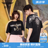 BOY LONDON【暗黑罗盘】夏情侣款短袖权杖印花炸街潮牌T恤N01906 N0103902 L