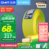 正泰（CHNT） 电线电缆BV1.5/2.5/4/6平方国标家装空调单股铜芯电线铜线电源线 2.5平方（黄绿双色-地线/100米）