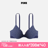 维多利亚的秘密（Victoria's Secret）PINK 夏季圆盘胸内衣1690光面无痕舒适聚拢3/4罩杯外扩内衣文胸 74JU深牛仔蓝 11262440 70A （32A）