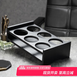 青苹果六孔黑色木制杯架白酒杯架分酒器架