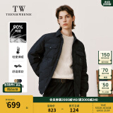 Teenie Weenie Men小熊男装羽绒服冬季衬衫式羽绒服保暖外套外套男 藏青色 XL (180)
