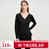 嫚熙（EMXEE）超皮孕妇秋衣秋裤套装秋冬哺乳月子服保暖内衣 黑色【中暖-发热纱】 L