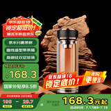 雷德夫（LEIDFOR）G22 双层玻璃杯男士 新款茶水分离茶杯水杯 玫瑰金 500ml