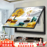 良品大师电表箱装饰画免打孔现代简约配电箱遮挡壁画客厅挂画闸盒开关墙画 家和富贵 60*40遮挡50*30 上掀款