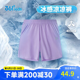 361°儿童短裤夏季男女童3-12岁透气运动裤梭织五分裤 紫 130