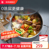 WMF福腾宝不锈钢复底煮锅汤锅两用炖锅蒸锅蒸笼 燃气电磁炉通用 ASTORIA汤锅 24cm 5.7L