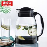 GIANXI凉水壶夏季冷水壶耐高温防摔果汁壶耐热玻璃泡茶壶节日礼物2L