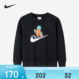 NIKE 耐克童装男女童抓绒卫衣春秋儿童休闲上衣小婴童