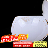 锦秋堂 景德镇陶瓷器 家用骨瓷碗 散件单买任意组合不烫手手工镶金边 6英寸四角碗（沙拉碗）