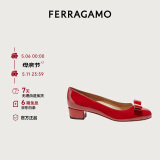 菲拉格慕（Ferragamo）女士Vara蝴蝶结高跟鞋  0591964_1D _ 55/36码礼盒 礼物