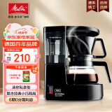 美乐家（melitta）咖啡机美式家用小型恒热保温充分萃取全自动滴漏迷你办公室手冲煮茶器泡茶壶含过滤纸咖啡煮茶两用 AromaboyII 1015-02 黑色