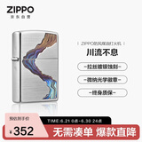 ZIPPO打火机之宝防风煤油 川流不息 生日礼物男送男友送老公  单机
