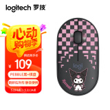 罗技（Logitech）PEBBLE无线蓝牙静音鼠标 库洛米家用办公卡通平板笔记本电脑小巧便携鼠标 pebble库洛米棋盘