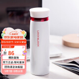 乐扣乐扣（LOCK&LOCK）不锈钢保温杯情侣学生水杯菲特旋转盖轻量杯450ml白红 LHC4131WR