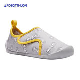 迪卡侬幼童软底防滑舒适室内学步鞋(脚背高/胖选大1-2码)灰22-4423346