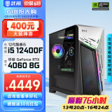 武极 武神i5 13400F/RTX4060显卡电竞游戏台式机固态硬盘组装电脑英特尔Intel主机整机DIY组装机 12400F+RTX4060 丨配置二 单主机