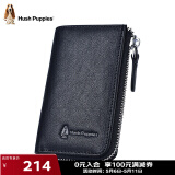 暇步士（Hush Puppies）钥匙包男高端植鞣皮车钥匙包真皮卡包钱夹休闲证件包生日礼物