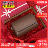 viney斜挎包包女包牛皮枕头包轻奢腋下包生日礼物送女友老婆 【咖色定制礼盒】高端洋气腋下包 高级感时尚百搭休闲小众圆筒包