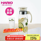 HARIO日本进口冷水壶大容量耐热玻璃杯凉水壶茶果汁杯1400ML