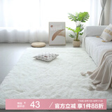 梦蜓（MOON TIME）家用地毯客厅卧室床边毯加厚长绒丝毛亲肤防滑不掉毛70*160