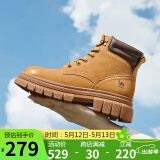 骆驼（CAMEL）大黄靴女都市户外系带工装靴马丁靴 L23W307016R 黄棕（绒里） 40