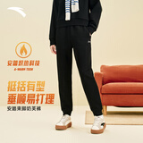 安踏奶芙裤丨加绒易打理卫裤女士秋季束脚针织运动长裤休闲裤