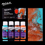 蒙玛特流体画材料丙烯颜料液体流质diy涂鸦硅油细胞装饰画交响乐套装4瓶装*60ml V PMPP4201