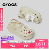 卡骆驰crocs檀健次同款经典泡芙洞洞鞋百舒适男沙滩鞋女鞋休闲鞋|207521 骨白色-2Y2(含智必星) 36 (220mm) 37