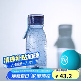 乐扣乐扣（LOCK&LOCK）夏季运动水杯简约塑料杯户外便携水壶男女学生杯子蓝色350ML