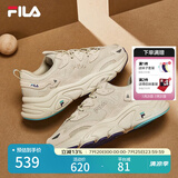 FILA 斐乐运动鞋女MARS II 火星系列二代秋秋季时尚复古跑步鞋女 奶白/木薯粉-GT 38