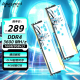 阿斯加特（Asgard）16GB(8GBx2) DDR4 3600 台式机内存条 吹雪联名款 RGB灯条 精选颗粒 CL18 白色