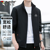 啄木鸟（TUCANO）外套男秋冬季商务休闲夹克男士冲锋宽松潮立领衣服男装 黑色 M