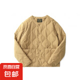 内胆棉衣男冬季阿美咔叽美式复古工装棉袄绗缝无领棉服外套 卡其色555-CPH 2XL 【建议140-160斤】
