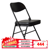 天坛天坛家具7469折叠椅 金属会议喷塑软椅办公餐椅 国货老牌经典系列 喷塑椅（黑色） 2把