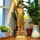 韶之红官方毛主席铜像毛泽东像摆件全身纯黄铜招手雕塑客厅办公书房桌面 故居细发43.9cm黄铜一体封底