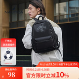 NAUTICA诺帝卡男女双肩包大容量商务通勤笔记本电脑包时尚潮流背包书包 黑色