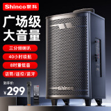 新科 （Shinco）广场舞音响户外拉杆蓝牙音箱三喇叭重低音木质箱体家用K歌移动摆摊低音炮 8吋单咪