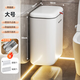 佳帮手卫生间垃圾桶大号家用橱柜门壁挂式厕所客厅厨房悬挂垃圾桶 【包邮】带盖大号【卫生间壁挂 】 8.8L