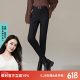 逸阳外穿打底裤女2024秋冬季新款小黑裤显瘦魔术裤子 秋季-黑色(162cm以上） L