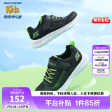 Skechers斯凯奇童鞋儿童运动鞋新款夏季易弯折男女童透气网鞋405238L 男童/黑色/柠檬色/BKLM 32