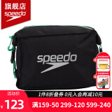 速比涛（Speedo） 男女士泳包防水收纳专业运动包男女通用游泳包时尚便携游泳装备 黑色/荧光绿【轻盈便捷】