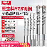 德力西（DELIXI）十字冲击电锤钻头混凝土穿墙钨钢合金打墙打孔DLX-YSZ6【12×210】