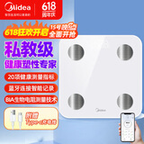 美的（Midea）智能体脂秤体脂称家用精准电子秤人体健康称重计体重秤体重称减肥蓝牙连接20项身体数据监测