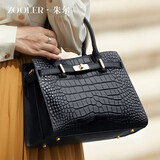 朱尔包包女款2025年新款鳄鱼纹牛皮手提包通勤女士包包新年礼物送老婆
