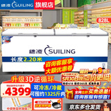 穗凌（SUILING）冰柜商用大容量卧式单温冷冻柜海鲜肉类速冻柜节能顶开门冷柜家用小型冷藏柜 828升2.2米长约冻1325斤五面制冷