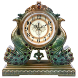 康巴丝（Compas）挂钟古典欧式座钟2025款复古客厅装饰台钟创意卧室床头时钟石英钟 3019金兰